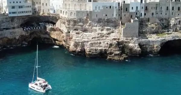 Catamaran sail tour to the caves of Polignano a Mare - Photo 1