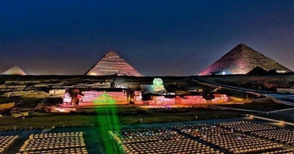 Illuminated Sound & Light Show at the Giza Pyramids