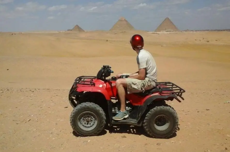 Private Quad Bike and Camel Ride Safari on a Desert Sunrise Tour
