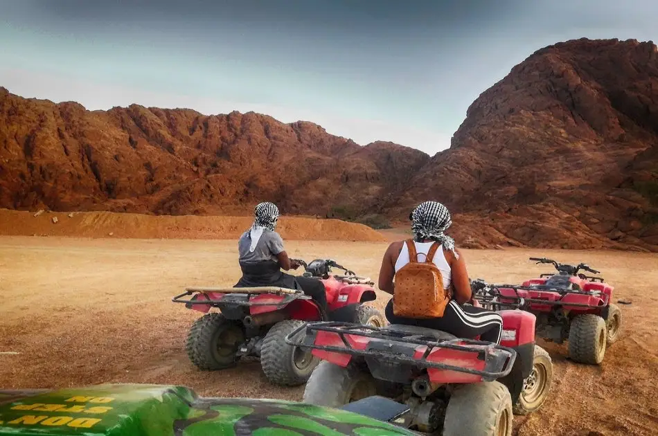 Private Quad Bike and Camel Ride Safari on a Desert Sunrise Tour