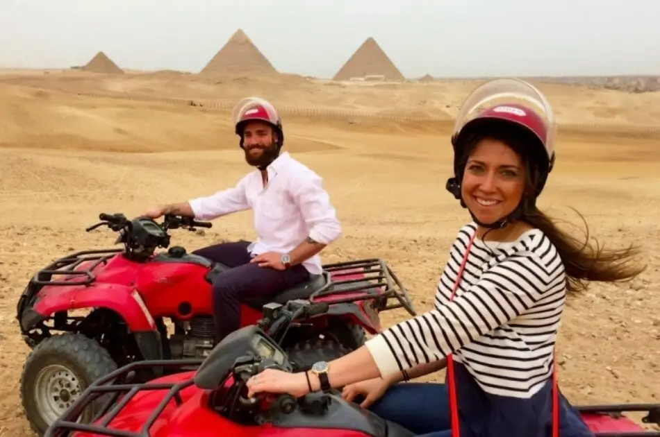 Private Quad Bike and Camel Ride Safari on a Desert Sunrise Tour