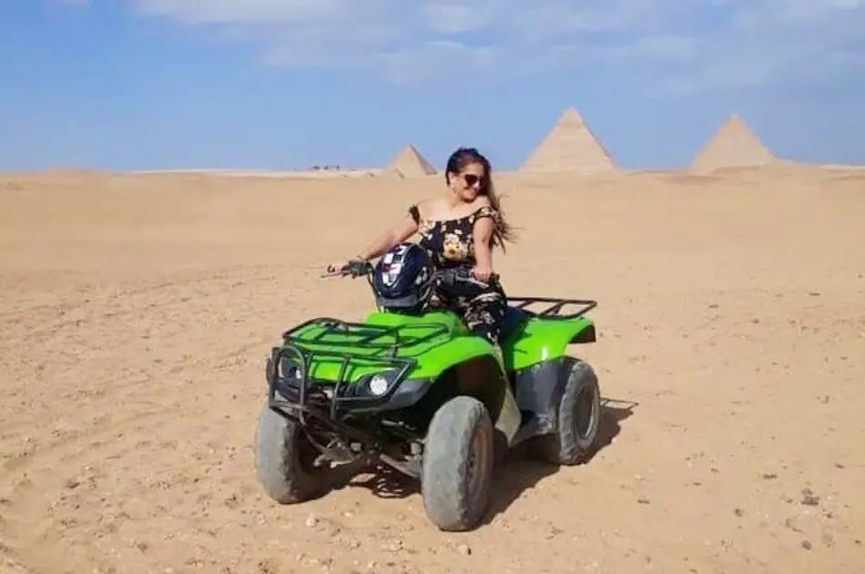 Private Quad Bike and Camel Ride Safari on a Desert Sunrise Tour