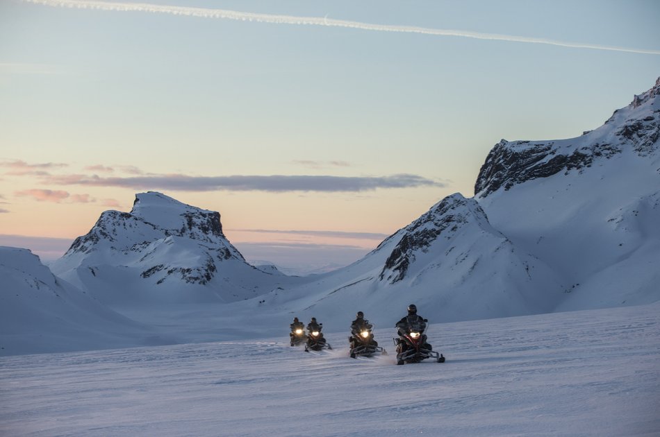 Golden Circle in a Monster Truck and Snowmobiling