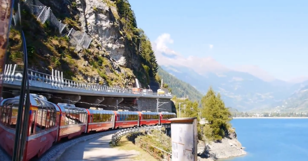 Bernina Train and St. Moritz