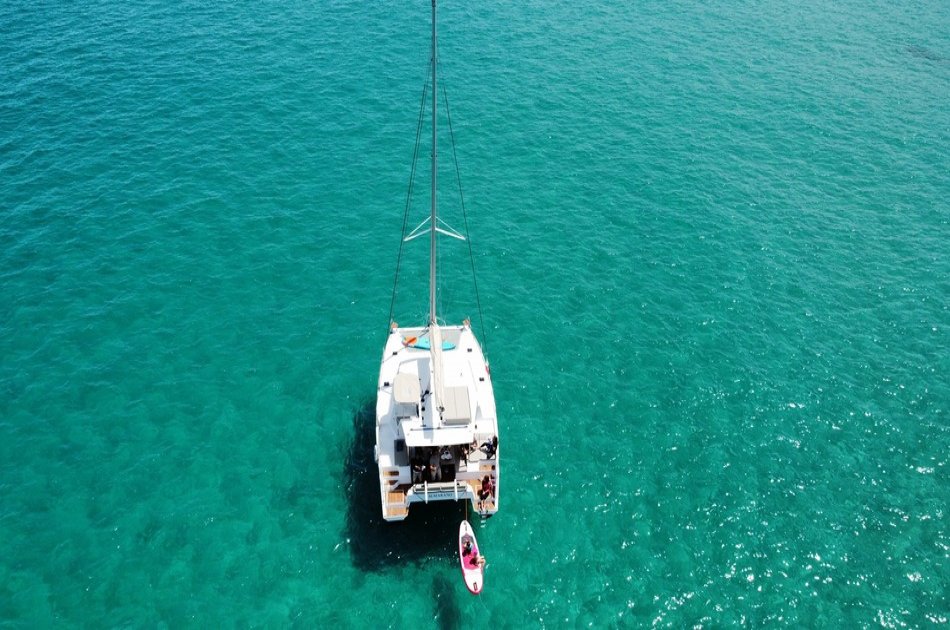 Catamaran sail tour to the caves of Polignano a Mare