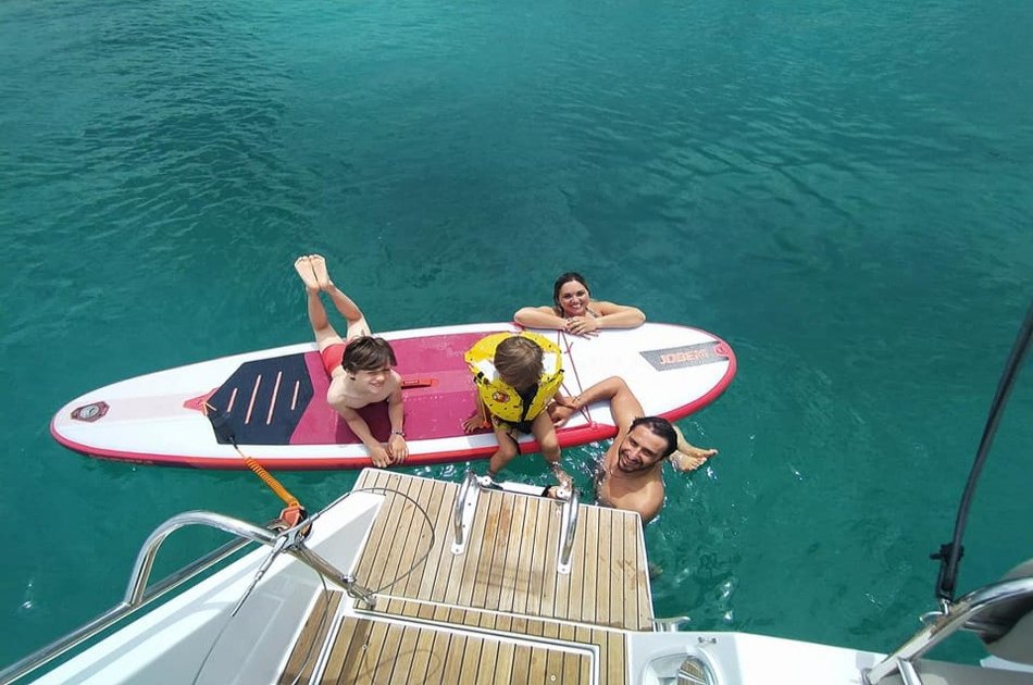 Catamaran sail tour to the caves of Polignano a Mare