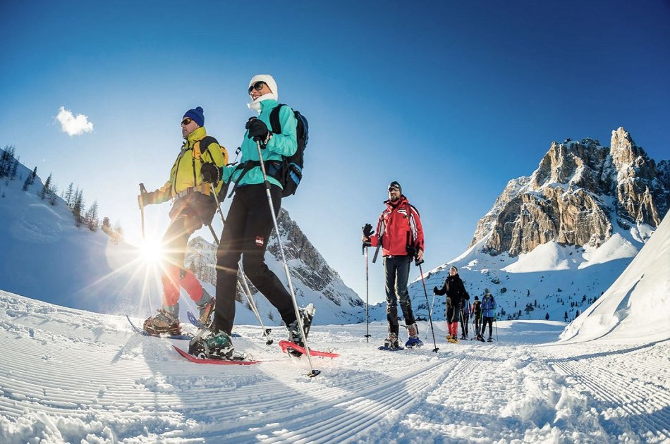 Hike with Snowshoes in Dolomites Wonderful Funes Valley from Bolzano