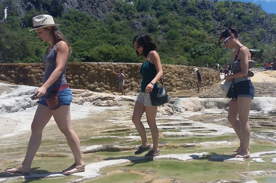 Walk through the Petrified Waterfalls of Hierve el Agua, Oaxaca