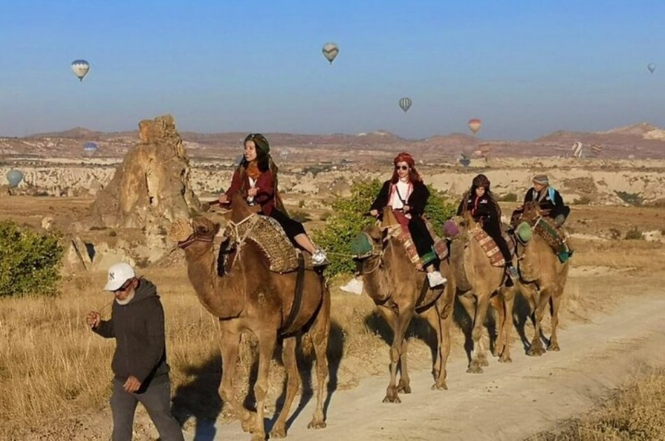 Panoramic Cappadocia View With The Camel Ride