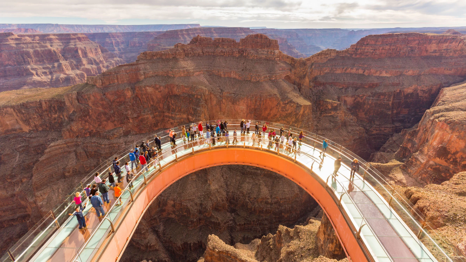 Grand Canyon West Rim by Luxury Limo Van w/Helicopter, Pontoon, Skywalk Tickets and Hoover Dam Photo