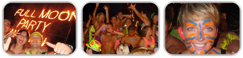 Tourist Attractions for Thailand's famous Full Moon Party
