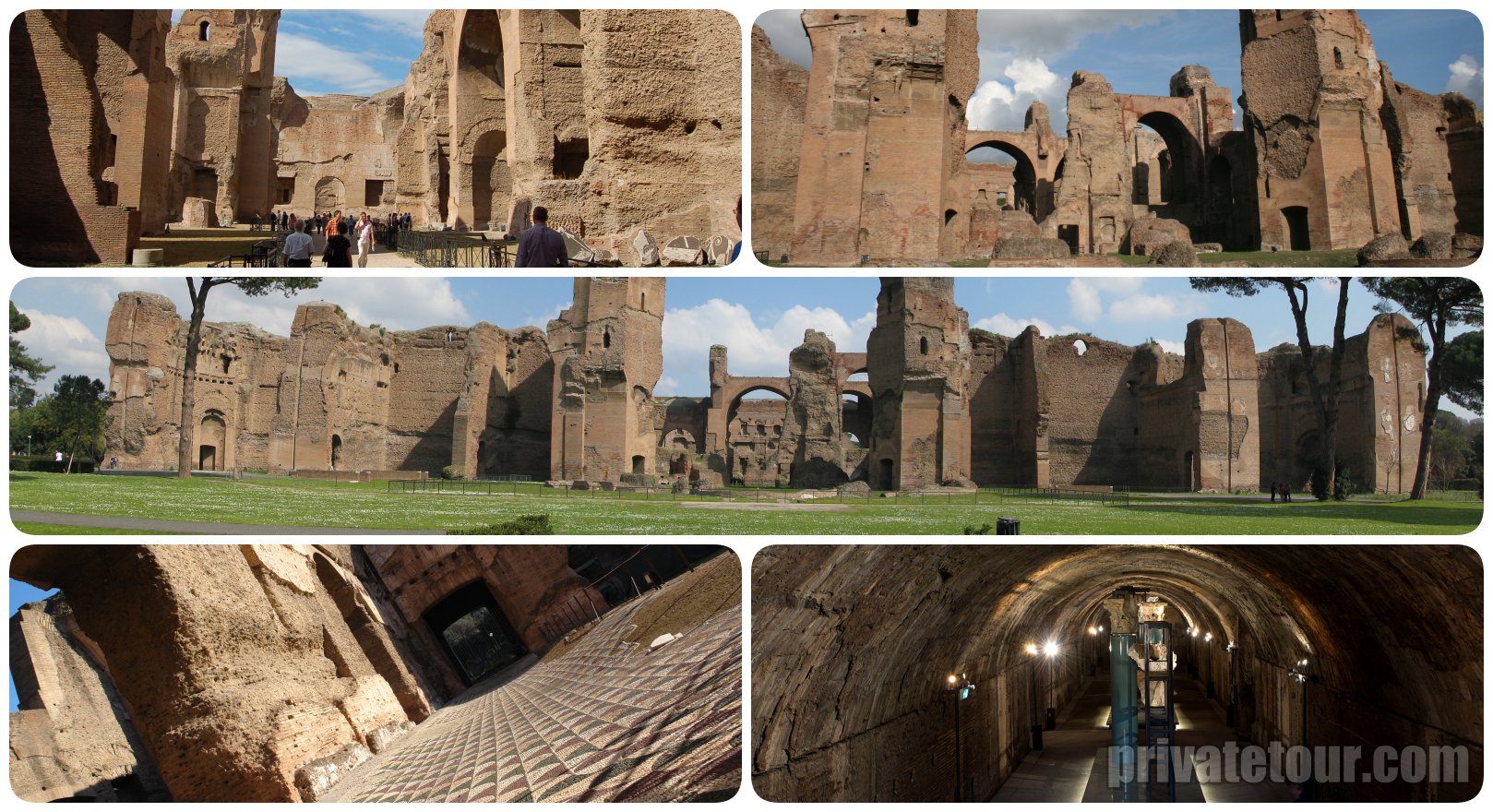 private guided tour of the Baths of Caracalla